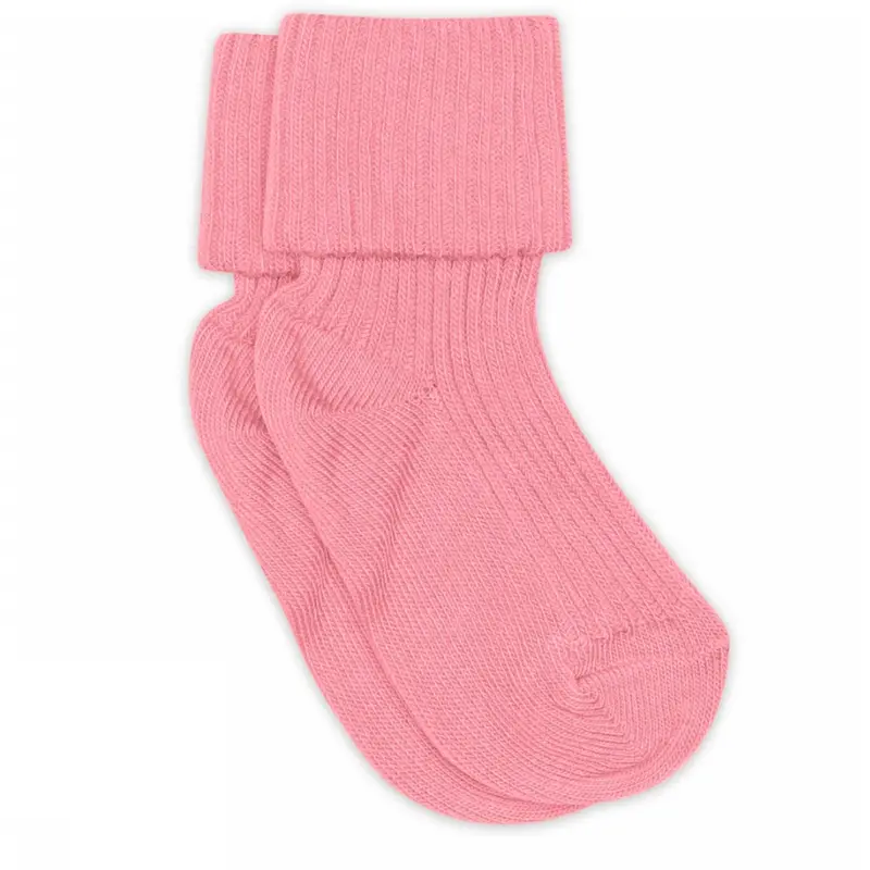 Mp Danmark Pink Cosmos Bomuld Rib Baby Strømper 1