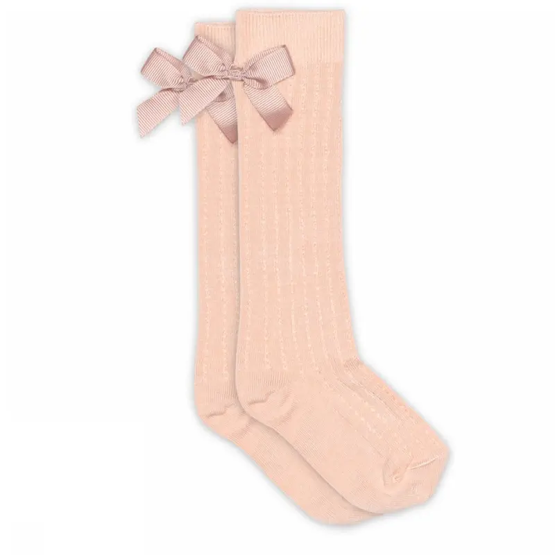 Mp Danmark Rose Dust Liva Knee Strømper - Bow 1
