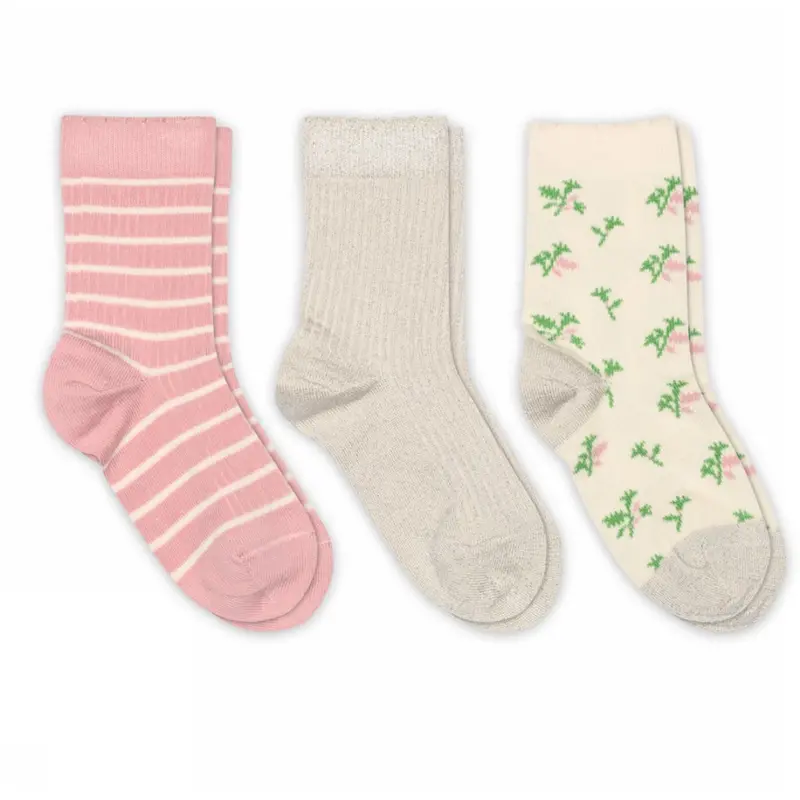 Mp Danmark Silver Pink Thora Strømper - 3-Pack 1