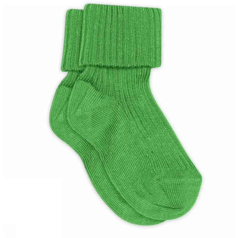 Mp Danmark Vibrant Green Bomuld Rib Baby Strømper 1