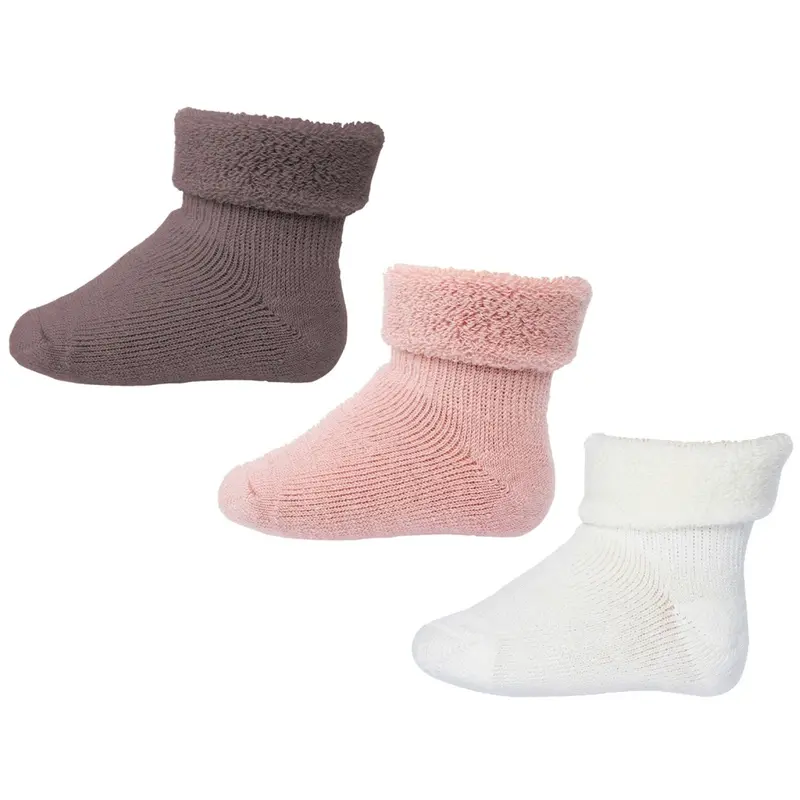 Mp Danmark Vintage Rose Uld Baby Strømper 3-Pak 1