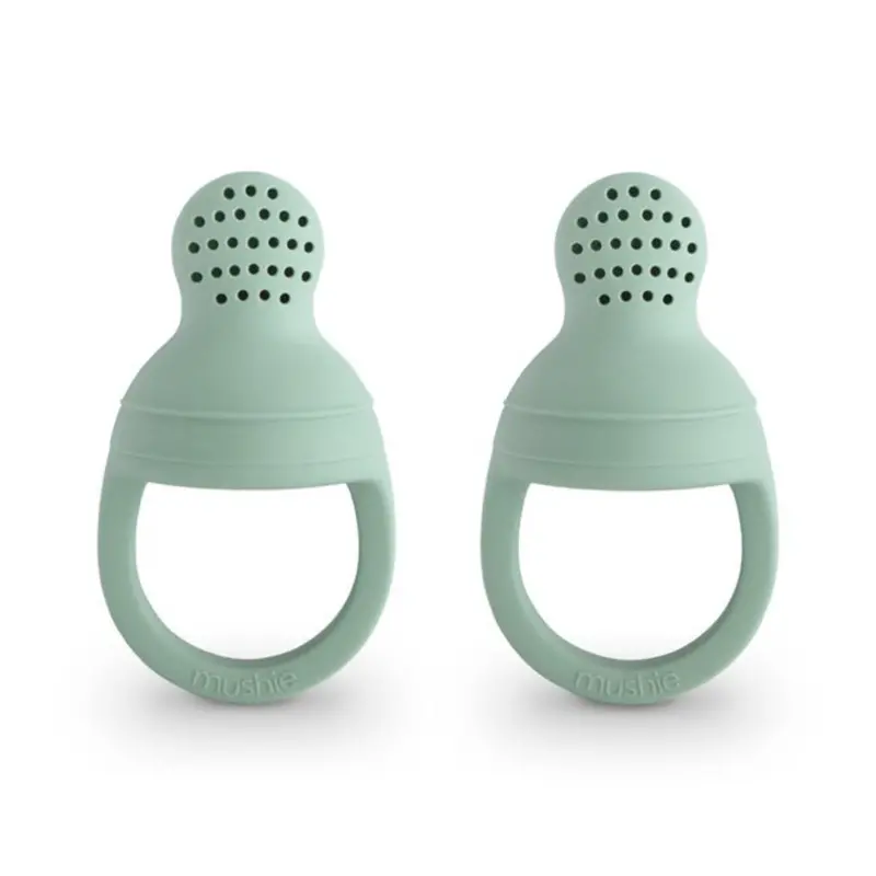 Mushie Cambridge Blue Silikone Fresh Food Feeder 2-Pak 1