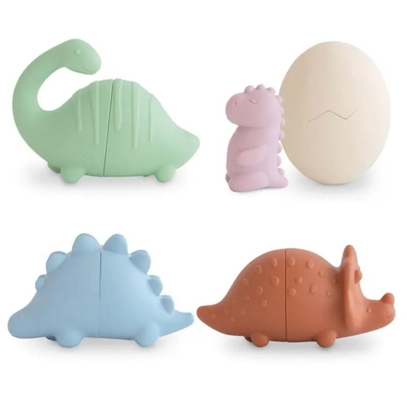 Mushie Dino Mold Free Badelegetøjssæt 5-Pak 1