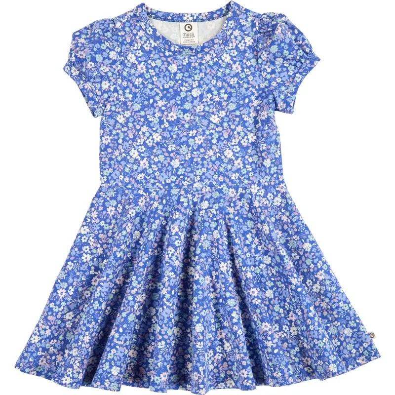 Müsli Azure Blue/ Nectar/ Tofu Primrose Puff S/S Swing Kjole 1