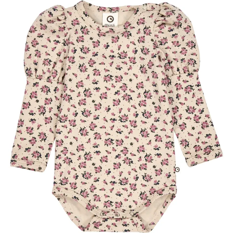Müsli Oak/ Nostalgia Rose/ Deep Green Zinna Puff L/S Body 1