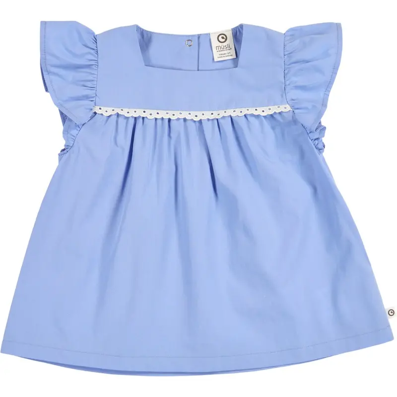Müsli Shell Blue Poplin Flæse S/S T 1