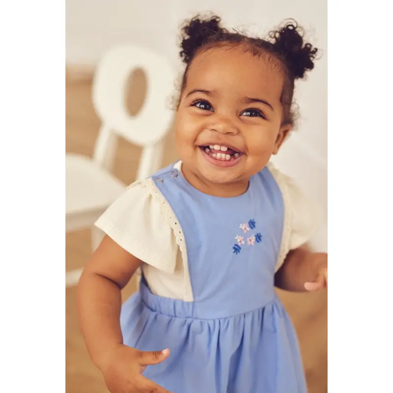 Müsli Shell Blue Spring Pinafore Kjole Baby 2