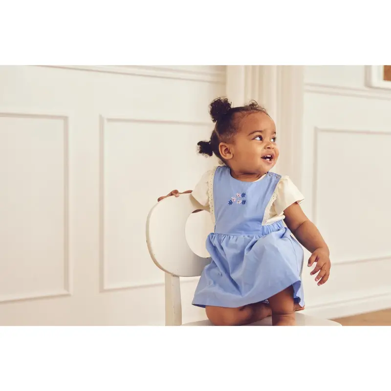 Müsli Shell Blue Spring Pinafore Kjole Baby 3