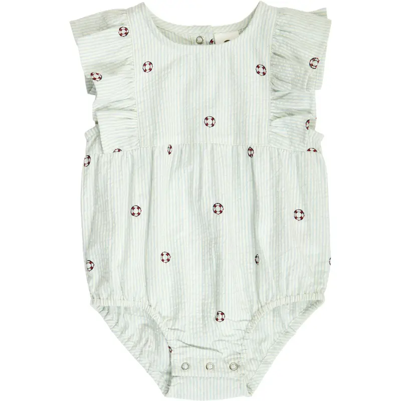 Müsli Tofu/ Ocean/ Mineral Red Seersucker Stripe Flæse S/S Body 1