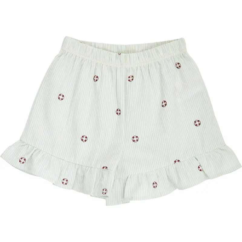 Müsli Tofu/ Ocean/ Mineral Red Seersucker Stripe Flæse Shorts 1