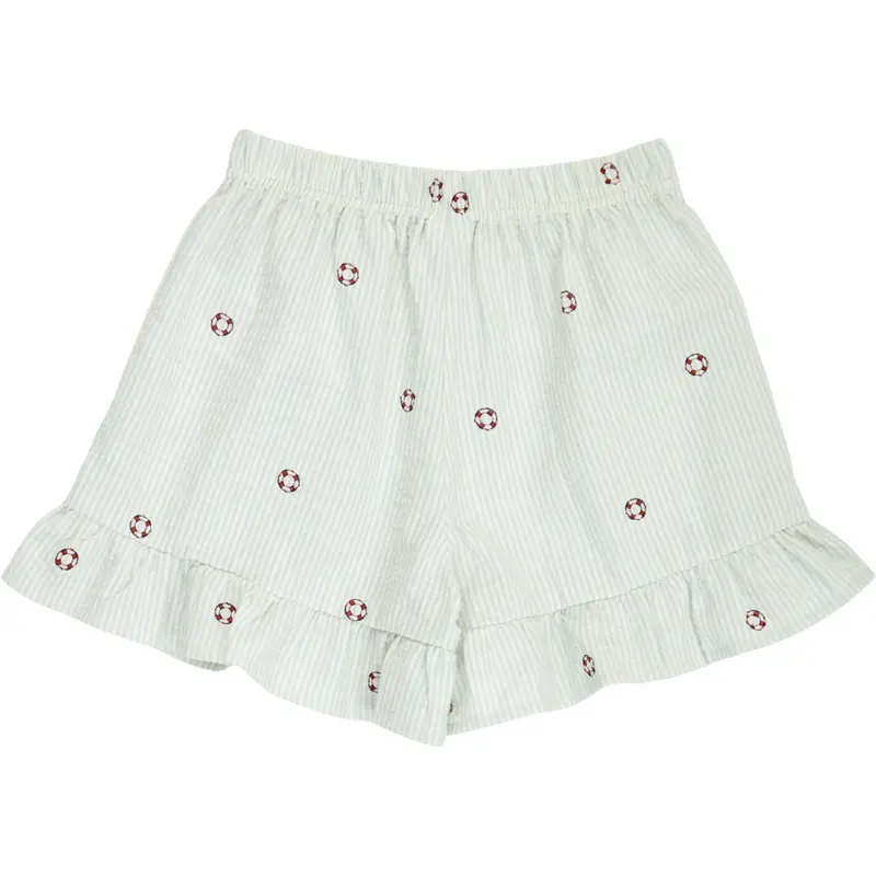 Müsli Tofu/ Ocean/ Mineral Red Seersucker Stripe Flæse Shorts 2