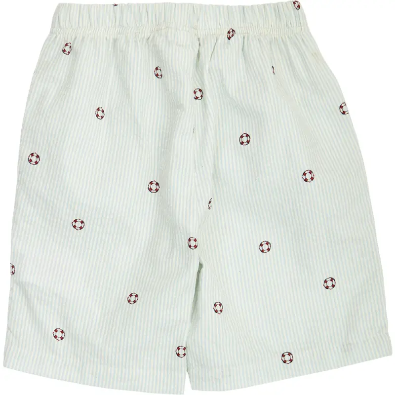Müsli Tofu/ Ocean/ Mineral Red Seersucker Stripe Shorts 4