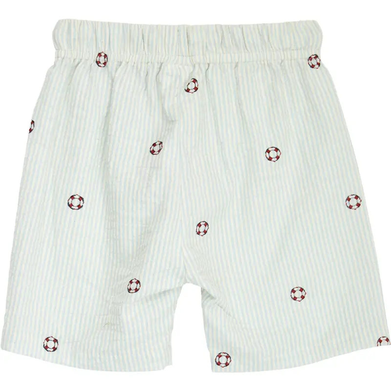 Müsli Tofu/ Ocean/ Mineral Red Seersucker Stripe Shorts Baby 4