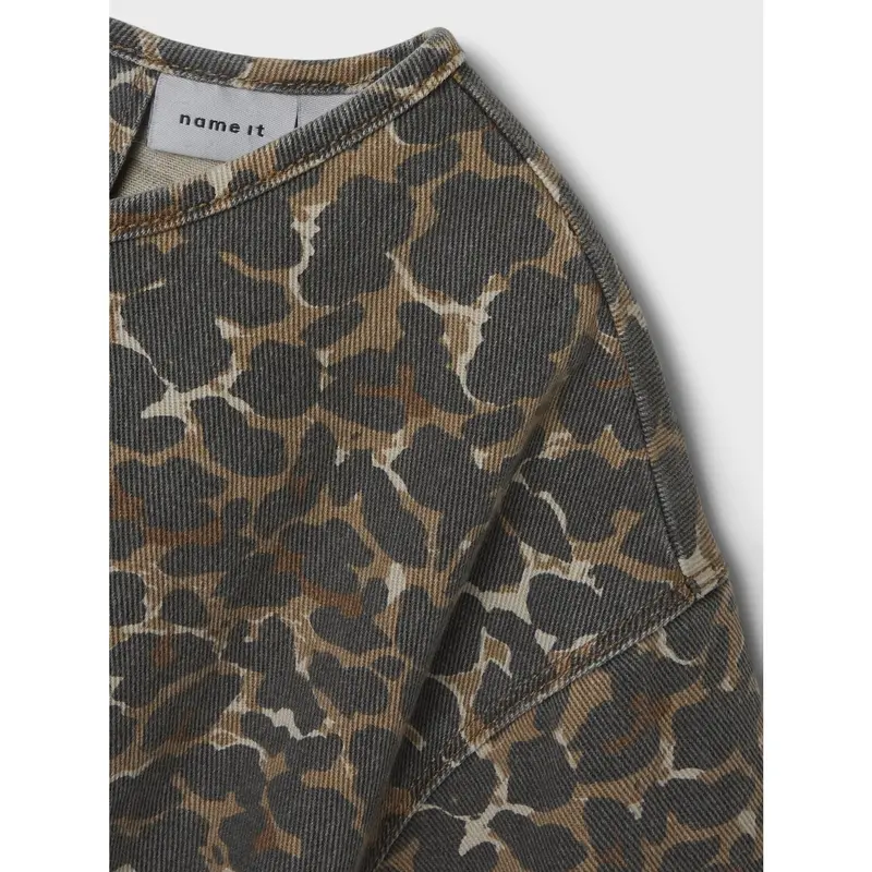 Name It Affogat Leo Washed Down Nkfleo Twill Kjole 4002-Td T 3