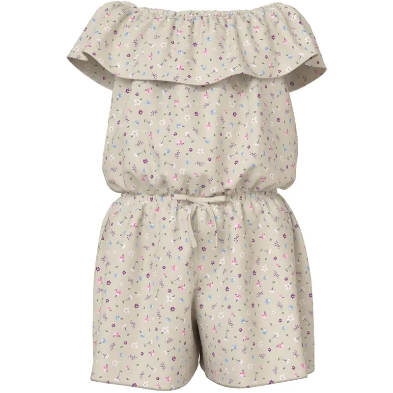 Name It Almond Milk Cute Flowers Nkfvinaya Ss Playsuit Fffff Noos 1