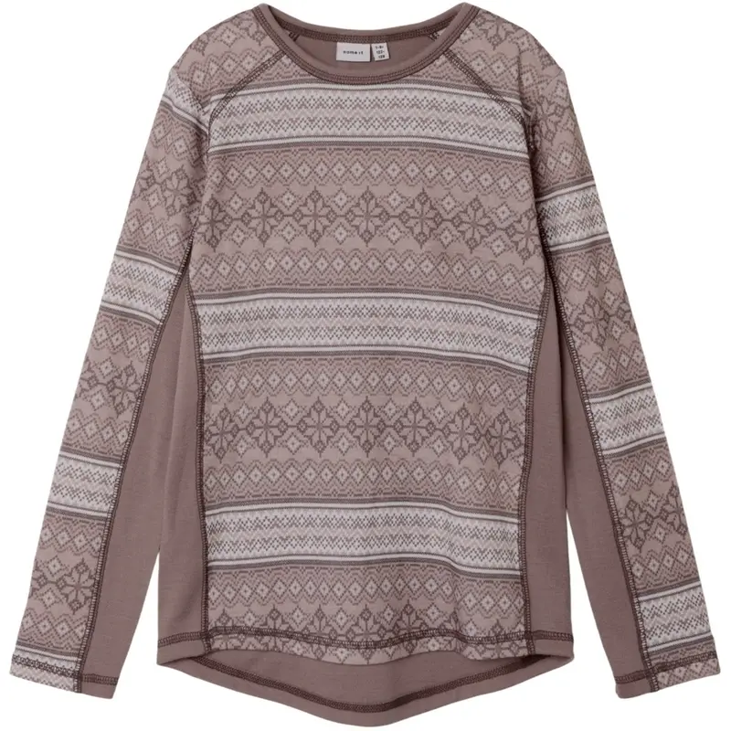 Name It Antler Snow Pattern Nkfwillto Uld Ls Top 1