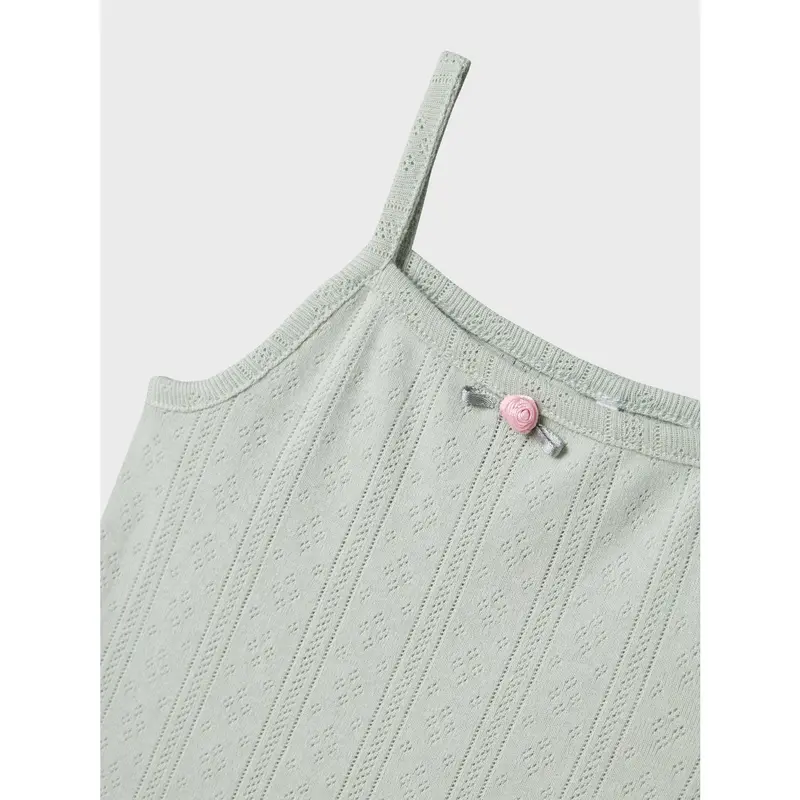 Name It Aqua Gray Jsilke Slim Strop Top 2