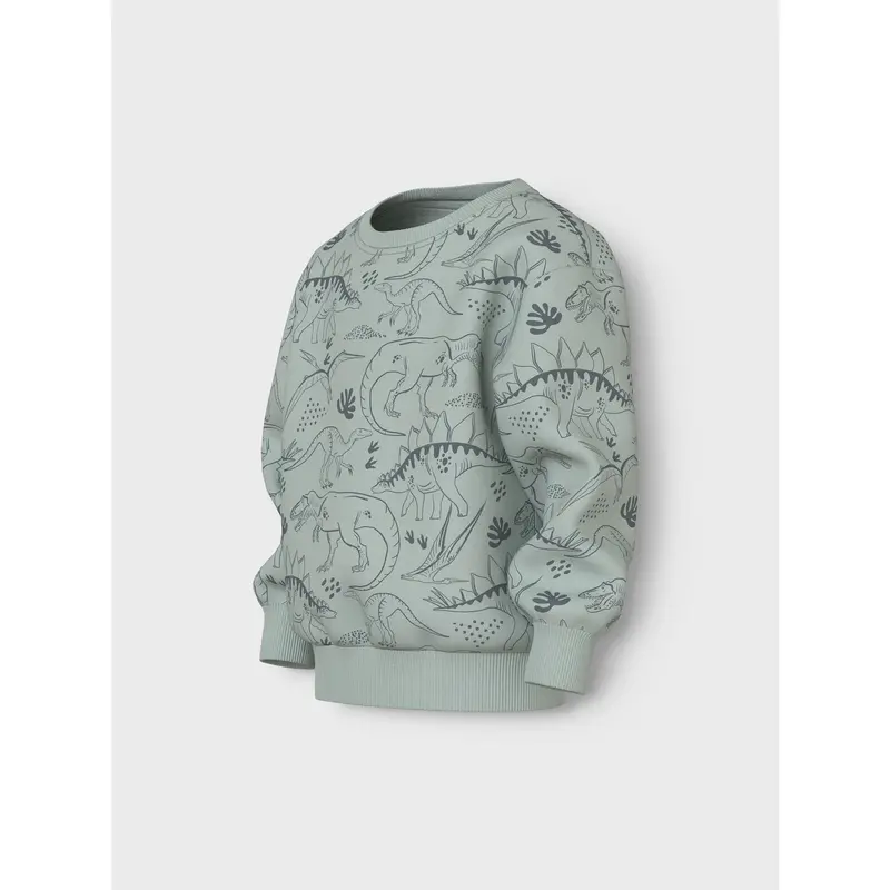 Name It Aqua Gray Tone Dino Vermo Aop Regular Sweatshirt 2