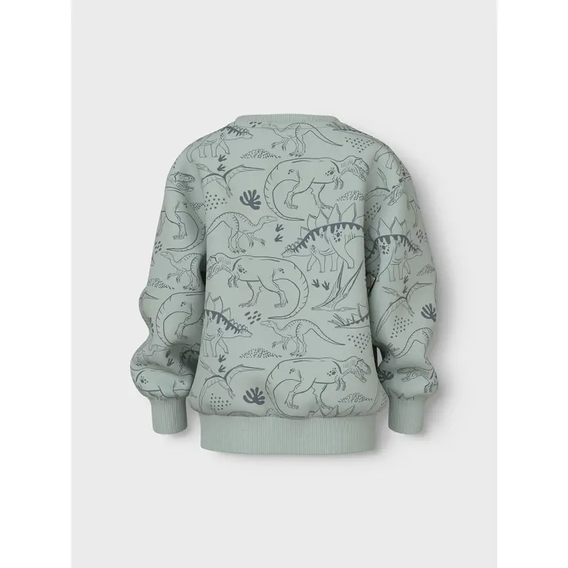 Name It Aqua Gray Tone Dino Vermo Aop Regular Sweatshirt 3