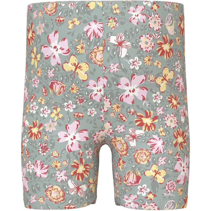 Name It Aqua Gray Yellow Flower Vayo Kort Leggings 1