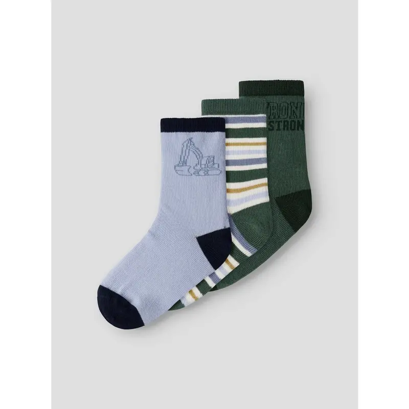 Name It Bistro Green Nmmsirius 3P Strømper 4