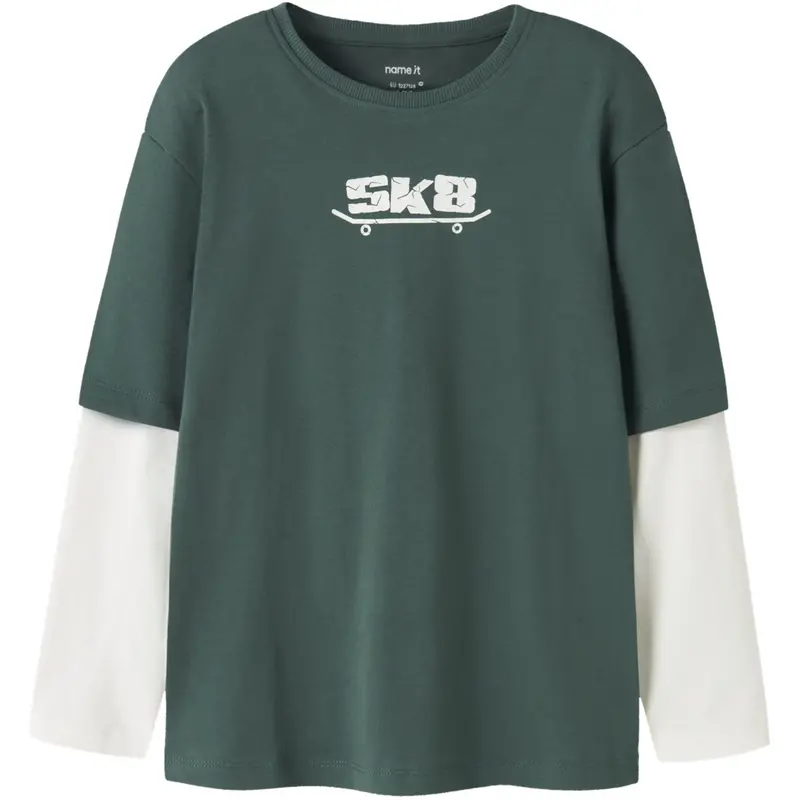 Name It Bistro Green Skate8 Nkmvarto Ls Nreg Top 1