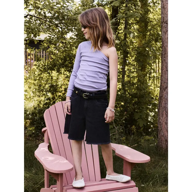 Name It Black Denim Nkfbella Hw Wide Dnm Shorts 1488-Be Noos 3