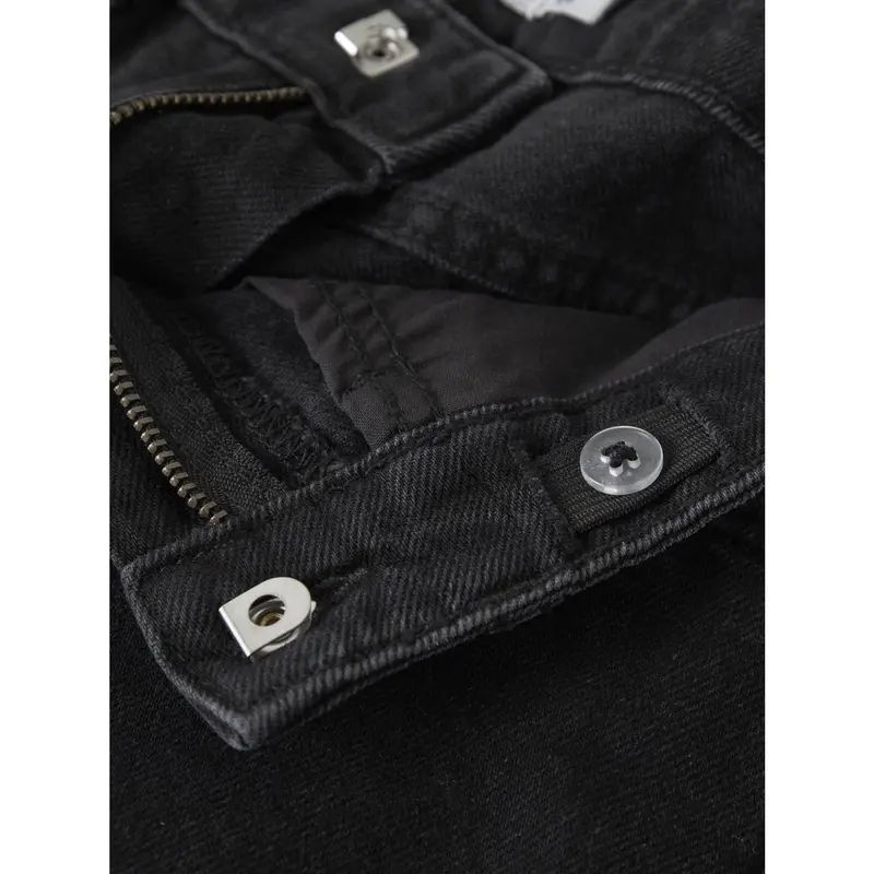 Name It Black Denim Nkfbella Hw Wide Dnm Shorts 1488-Be Noos 4