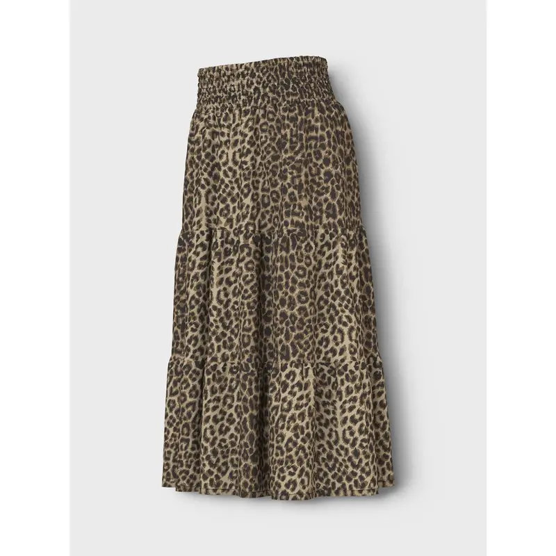 Name It Black Leopard Aop Vinaya Long Wide Nederdel 2
