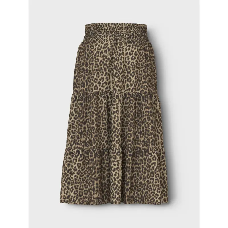 Name It Black Leopard Aop Vinaya Long Wide Nederdel 3