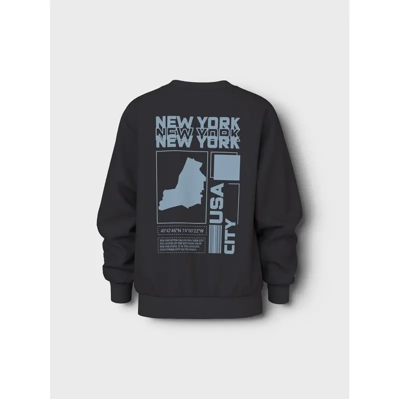 Name It Black New York 1982 Nkmvasha Ls Nreg Sweat Unb 3