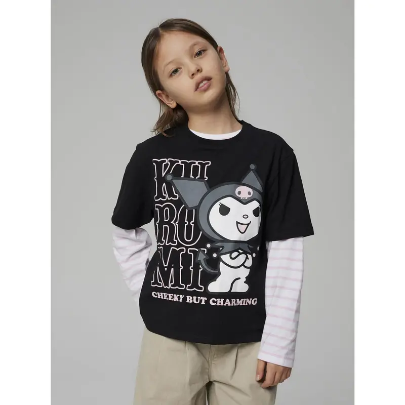 Name It Black Nkfakisa Kuromi Ss Nreg Top Box Sky 3