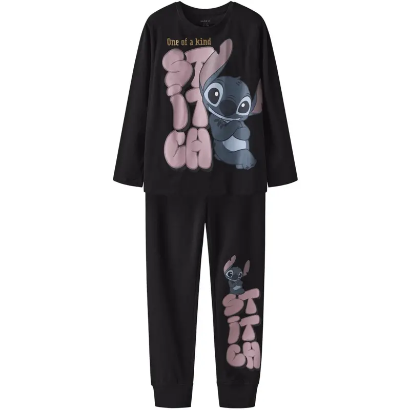 Name It Black Nkfolina Stitch Ls Natsæt Wdi 1