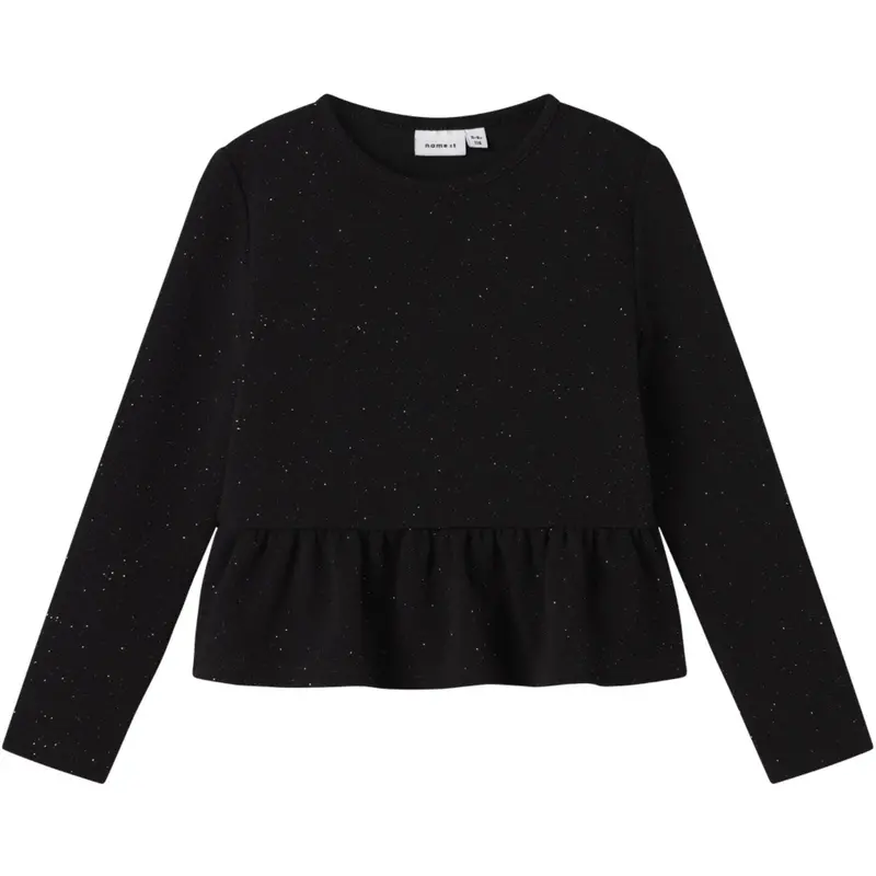 Name It Black Nkfroka Ls Kort Top 1