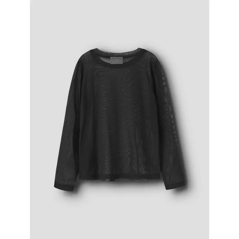 Name It Black Nkfrophelia Ls Mesh Top 2