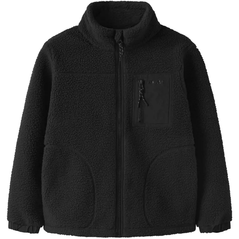 Name It Black Nkmmiller Sherpa Jakke 1