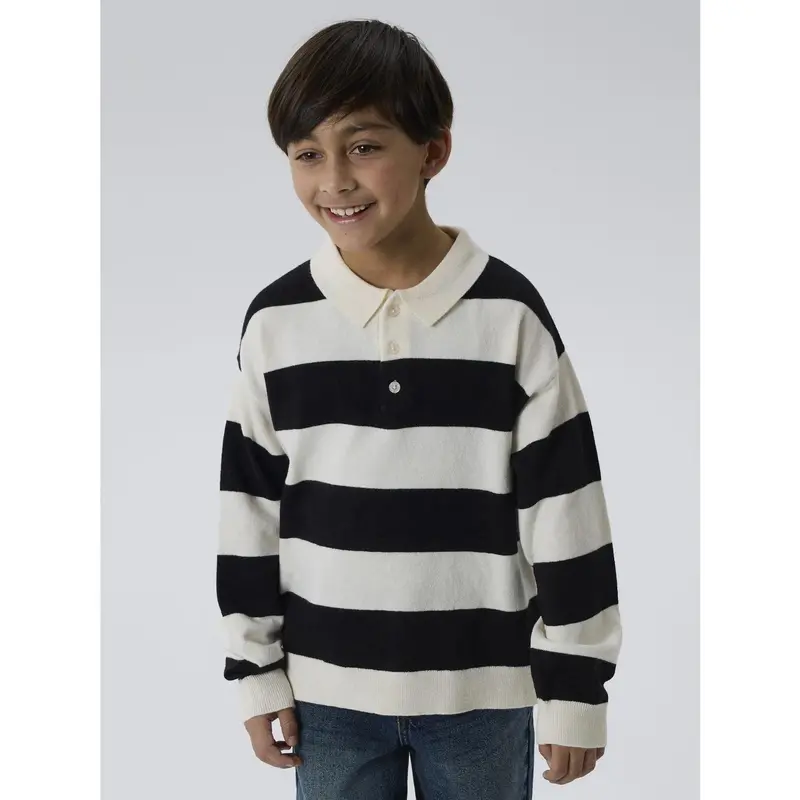 Name It Black Nkmobert Ls Loose Strik Polo 3