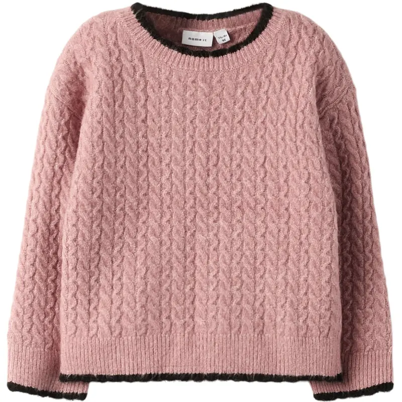 Name It Bleached Mauve Nmfkirsten Ls Strik 1