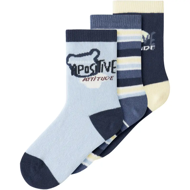 Name It Blue Fog Nmmdarvin 3P Strømper 1