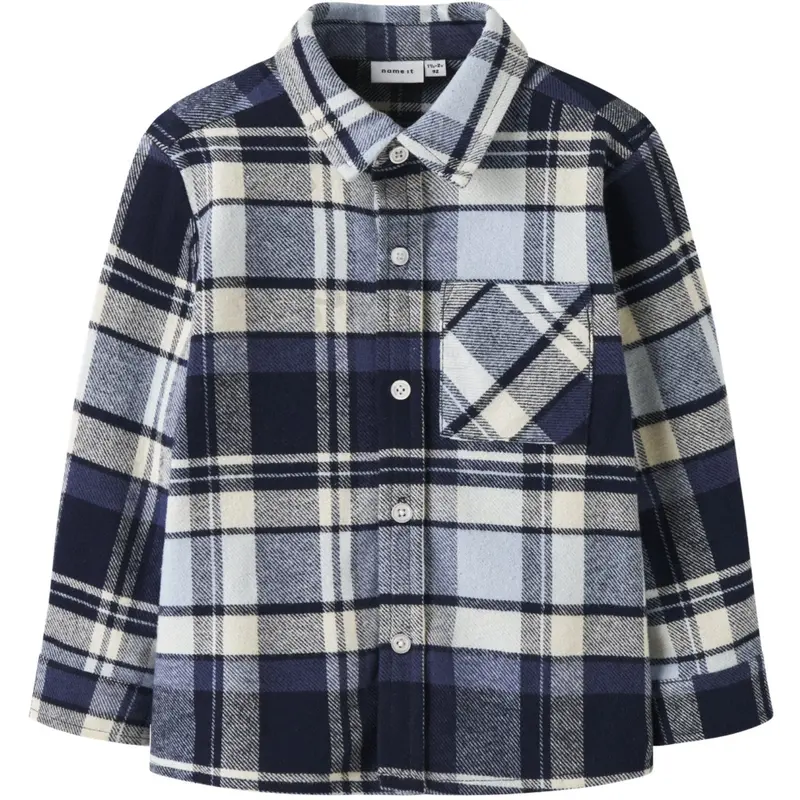 Name It Blue Fog Nmmdetul Ls Overshirt 1