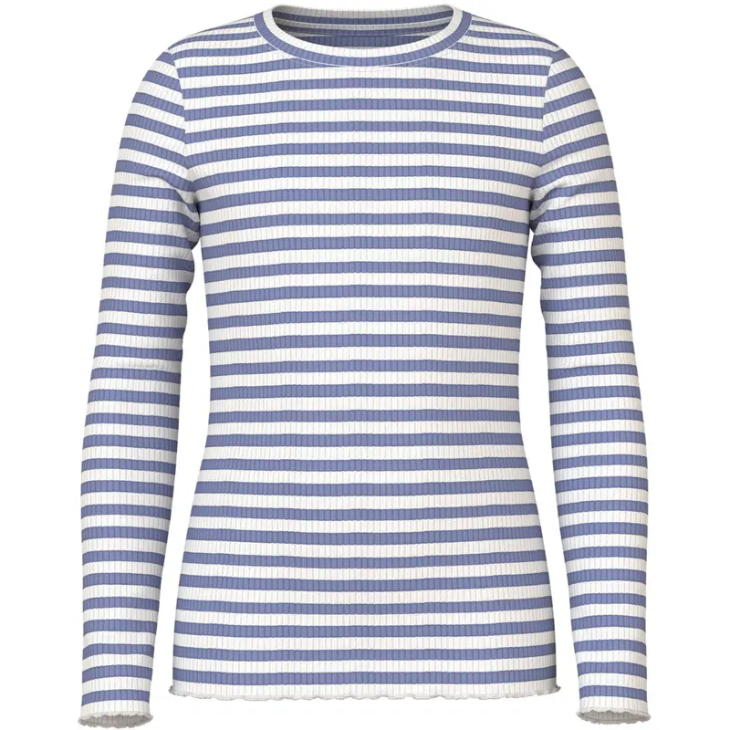 Name It Blue Ice Cloud Dancer Nkfvemma Ls Slim Top 1