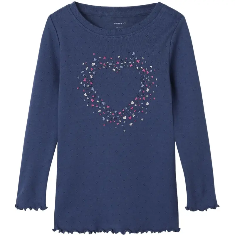 Name It Blue Indigo Nmfnimma Ls Slim Top Pb 1