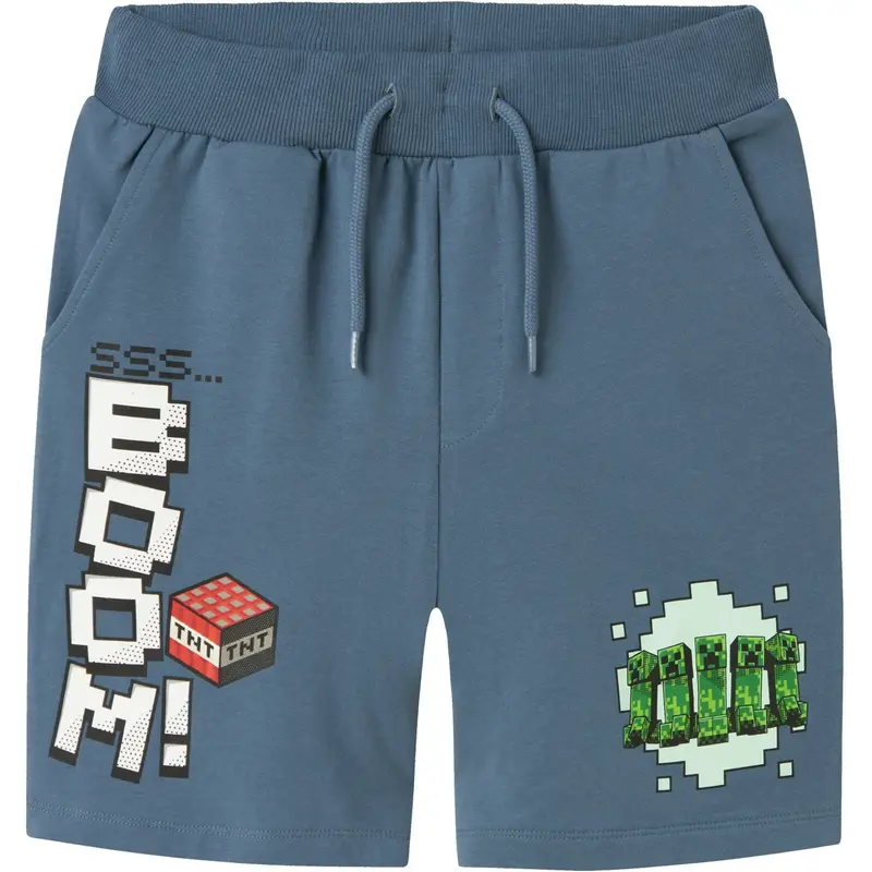 Name It Blue Mirage Mahi Minecraft Regular Sweat Shorts 1