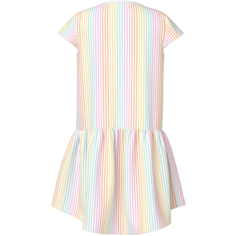 Name It Bright White Cool Stripe Nkfvigga Capsl Kjole 2