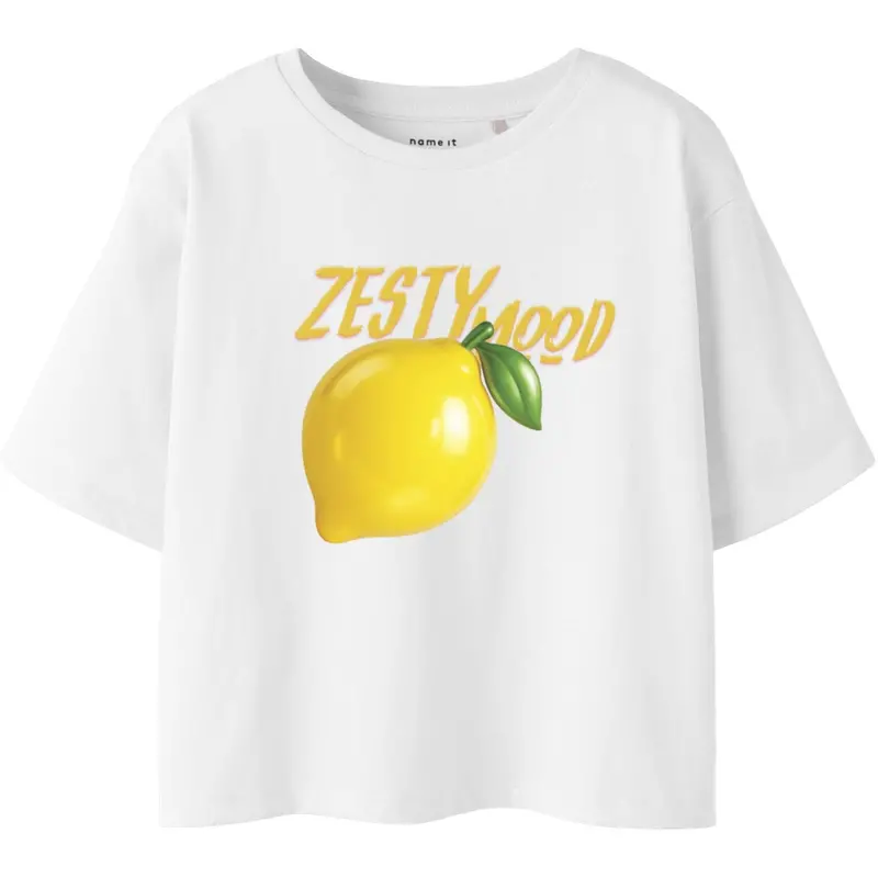 Name It Bright White Lemon Nkffarinaz Ss Nreg Kort Top Box 1