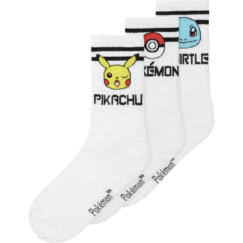 Name It Bright White Milton Pokemon 3-Pak Strømper 1