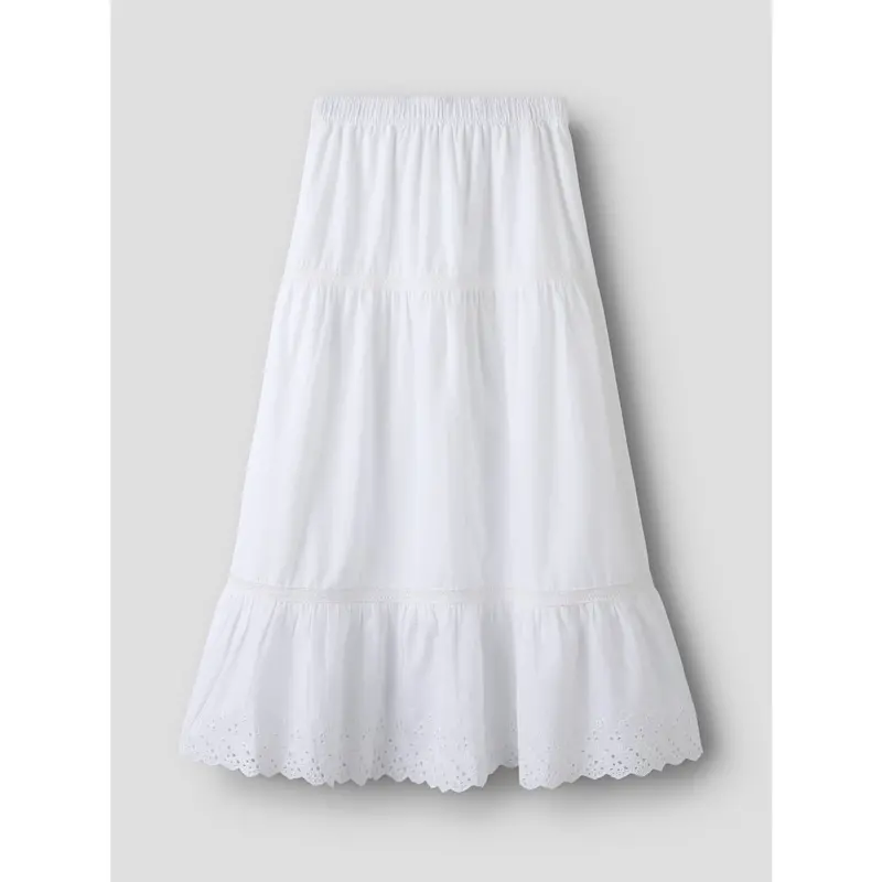Name It Bright White Nkfhermala Long Nederdel 3