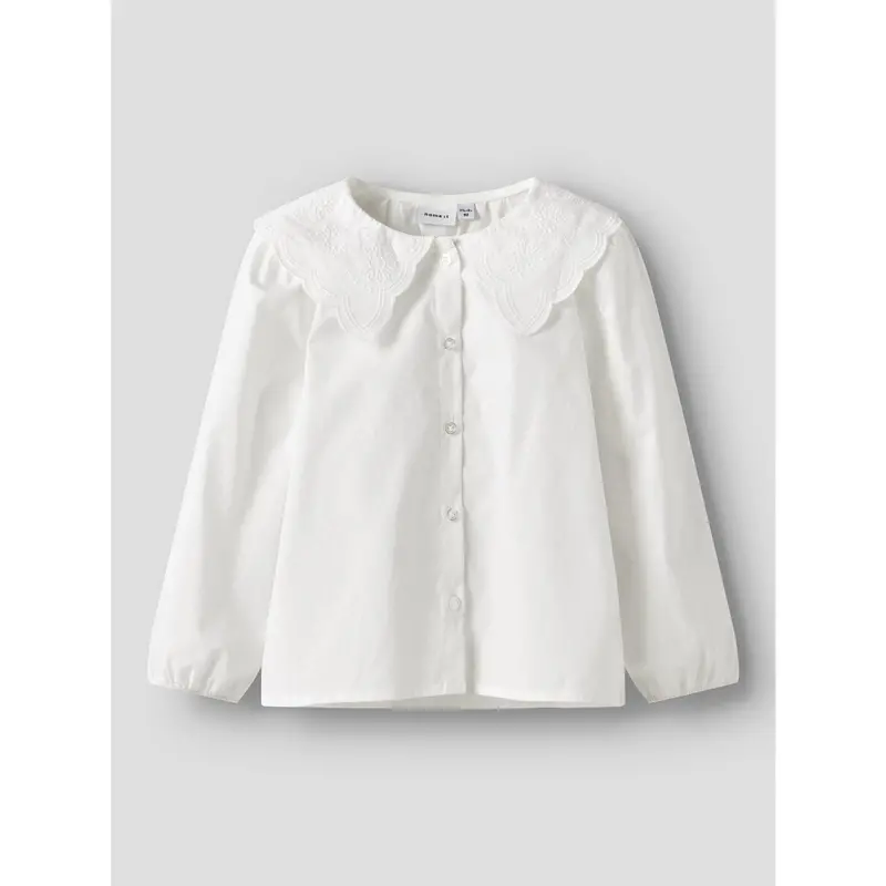 Name It Bright White Nmfrollaring Ls Shirt 5