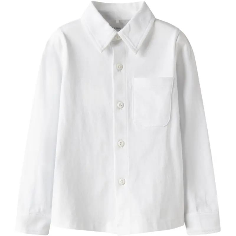 Name It Bright White Nmmronalo Ls Jersey Skjorte 1