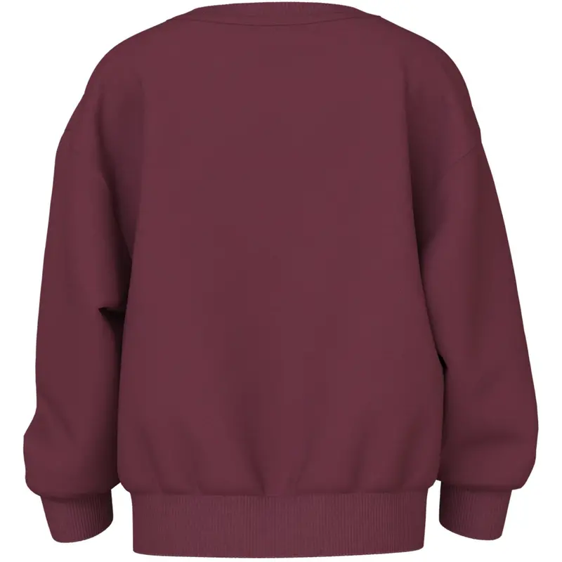 Name It Burgundy Best Friend Club Nmfviloui Ls Rlx Sweat Bru 3